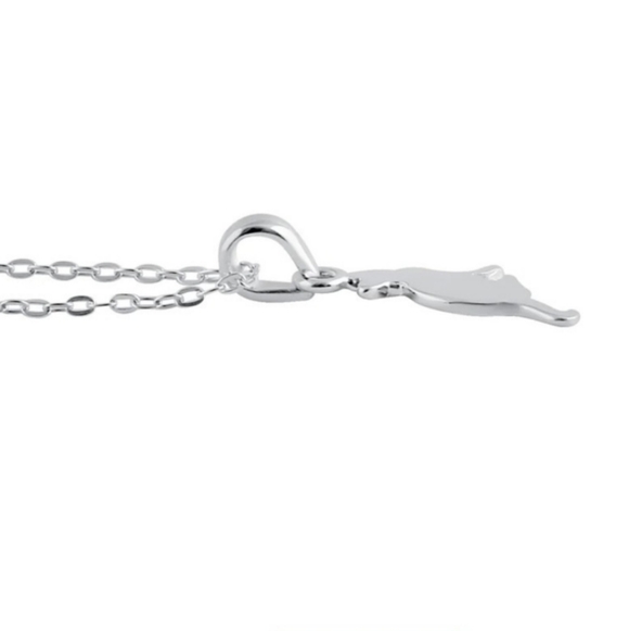 STERLING SILVER CAT NECKLACE - Picture 3 of 3